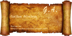 Galba Alvina névjegykártya